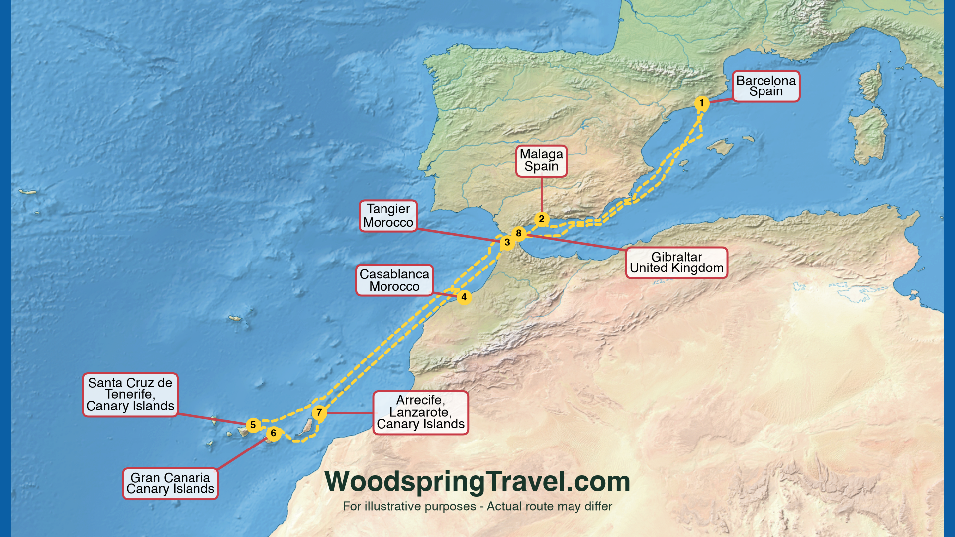 Route Illustration - Actual route may differ