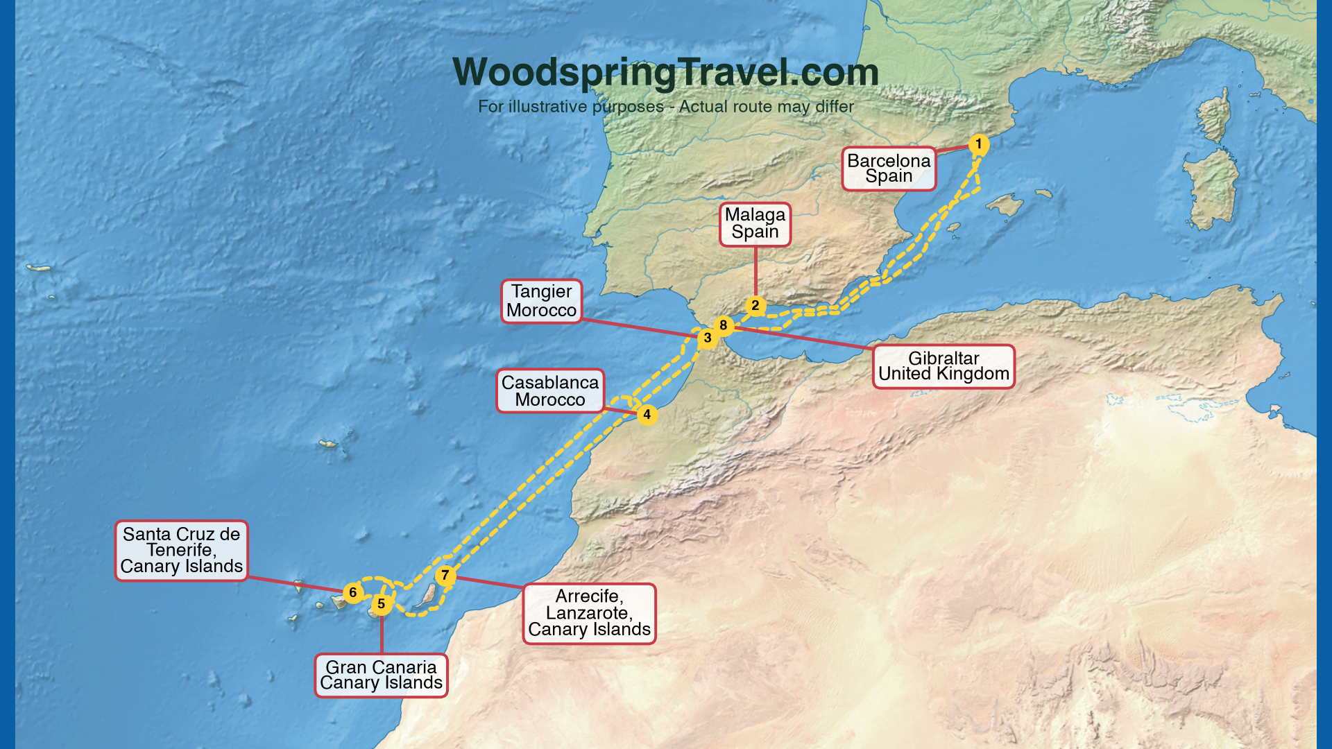 Route Illustration - Actual route may differ