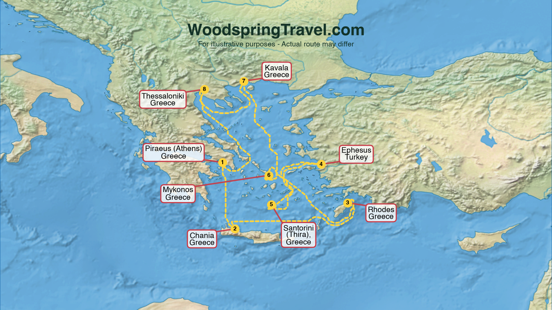 Route Illustration - Actual route may differ