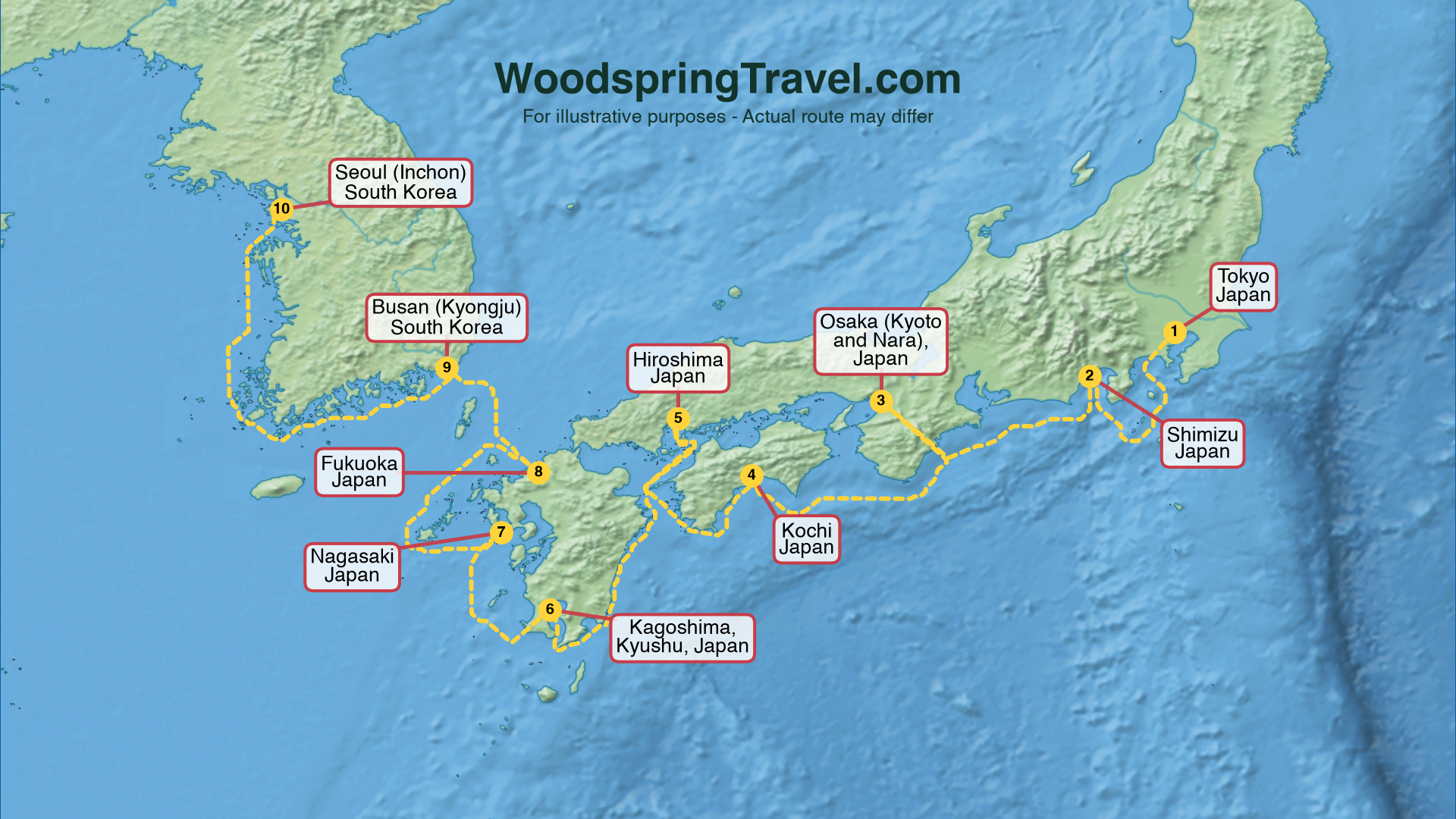 Route Illustration - Actual route may differ