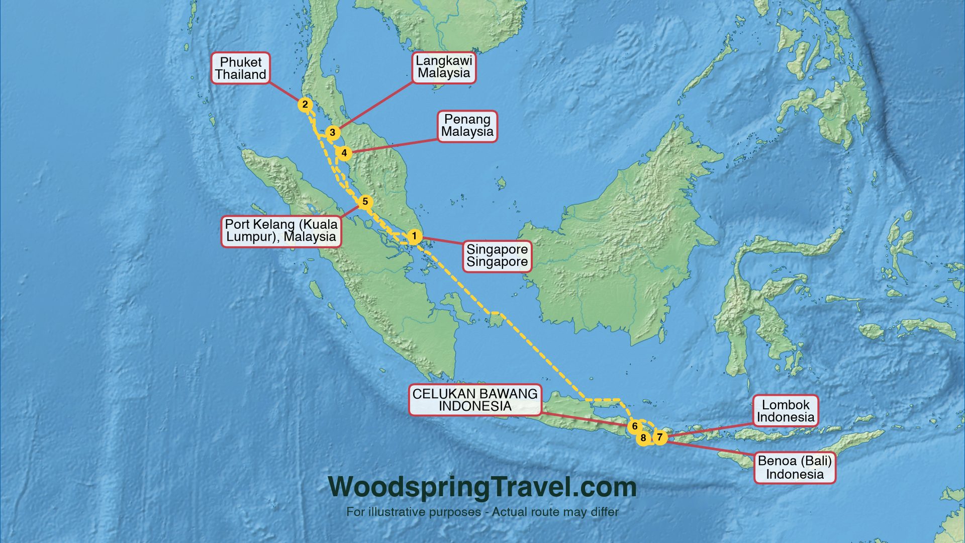Route Illustration - Actual route may differ