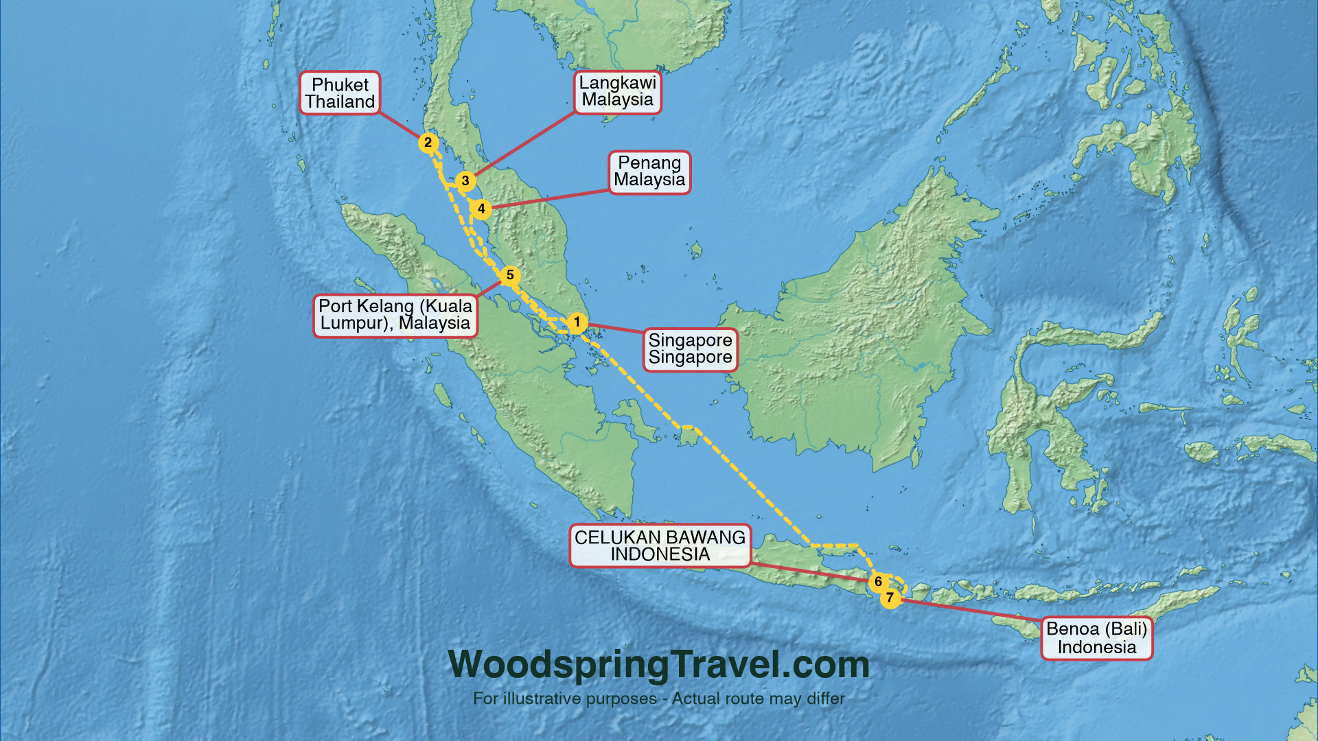 Route Illustration - Actual route may differ