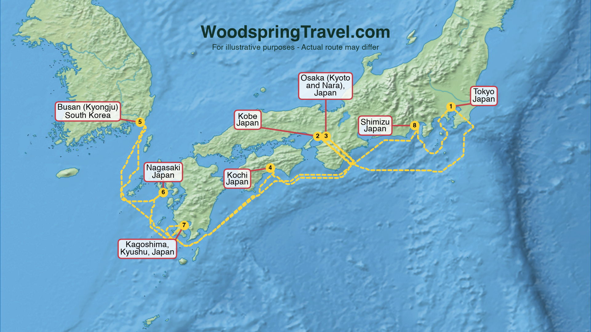 Route Illustration - Actual route may differ