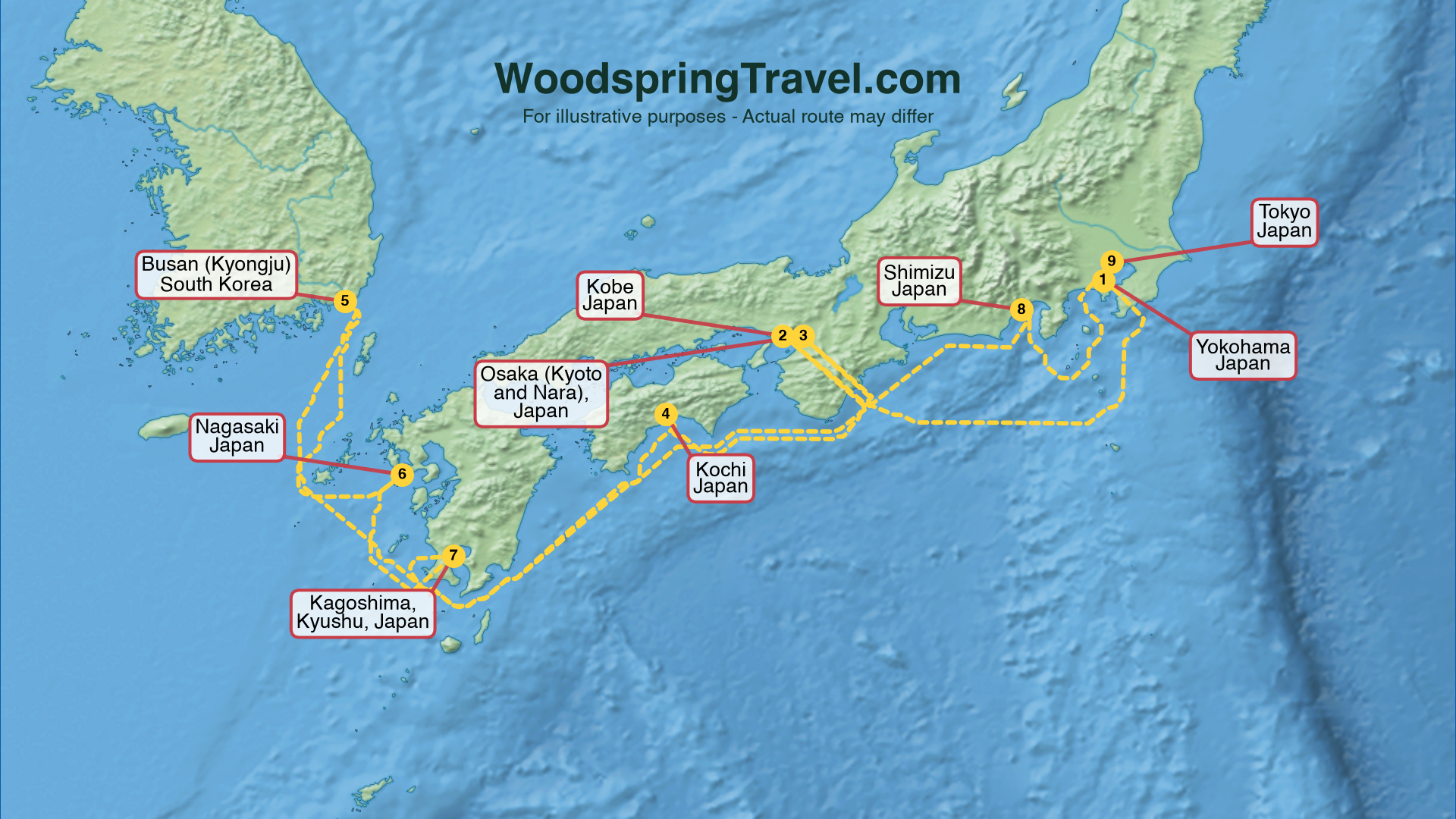 Route Illustration - Actual route may differ Route Illustration - Actual route may differ