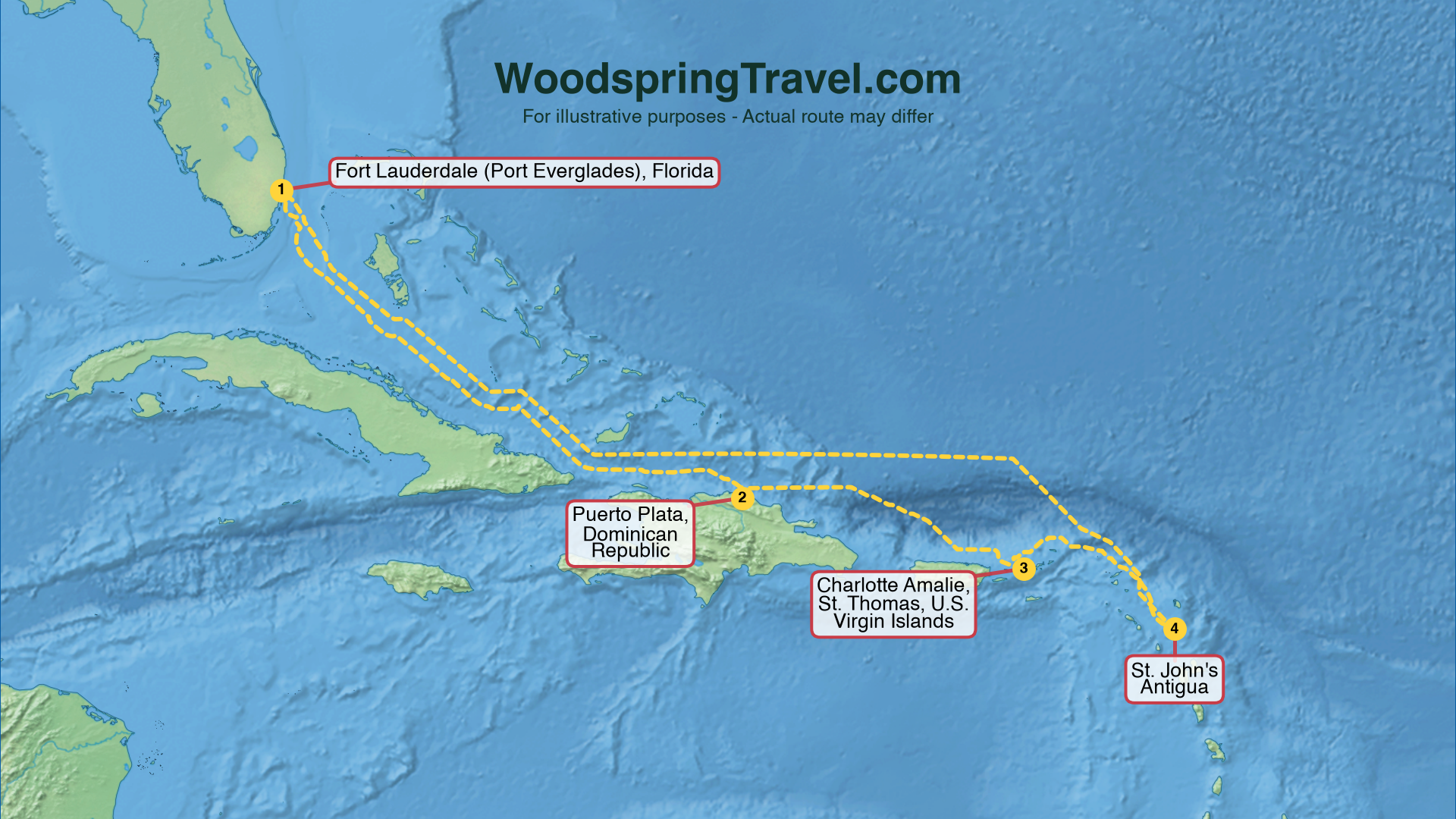 Route Illustration - Actual route may differ