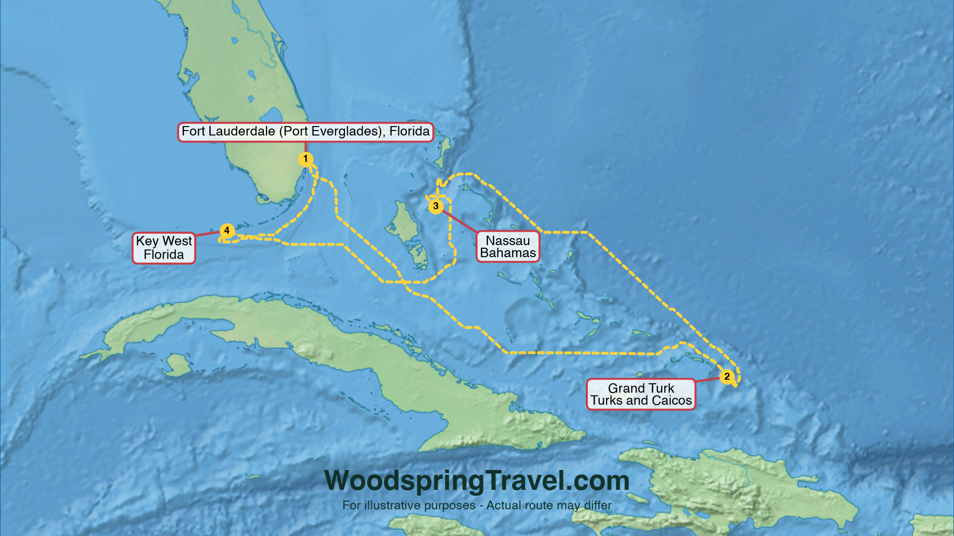 Route Illustration - Actual route may differ