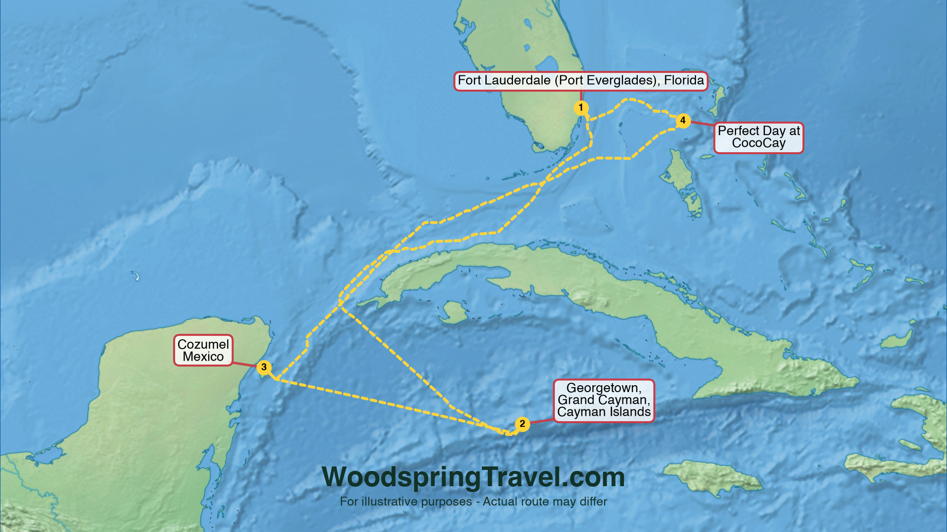 Route Illustration - Actual route may differ