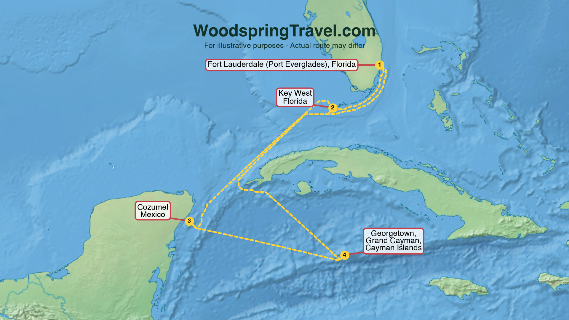 Route Illustration - Actual route may differ