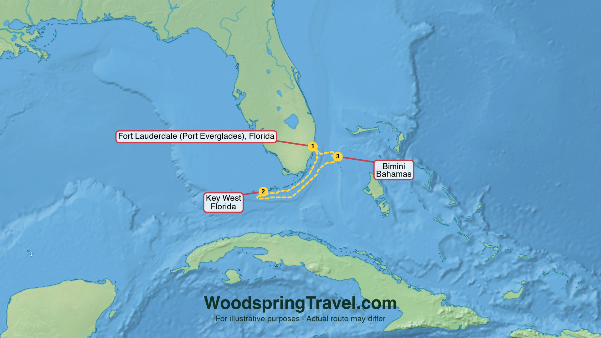 Route Illustration - Actual route may differ