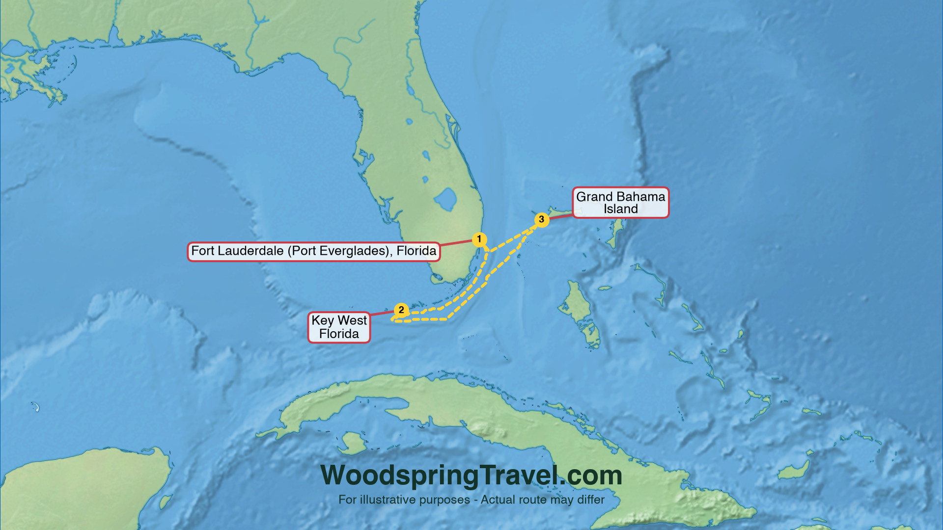 Route Illustration - Actual route may differ