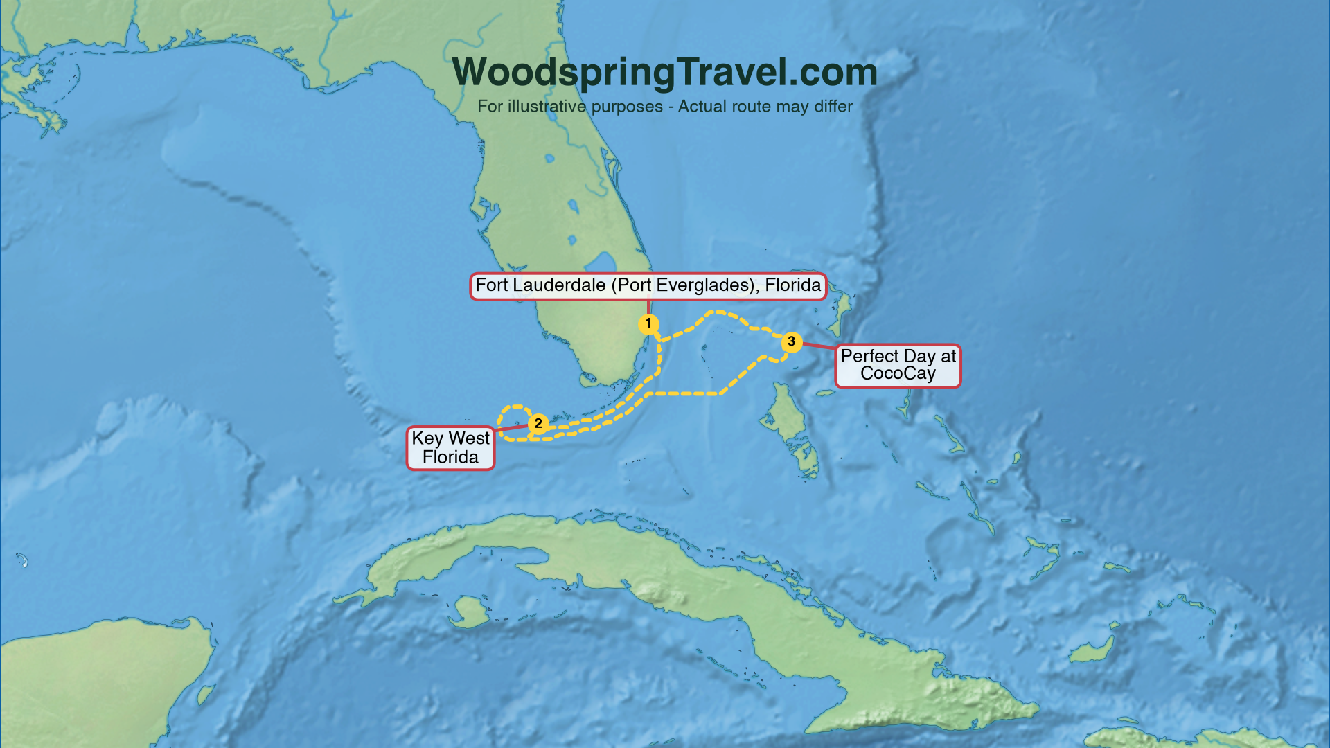 Route Illustration - Actual route may differ