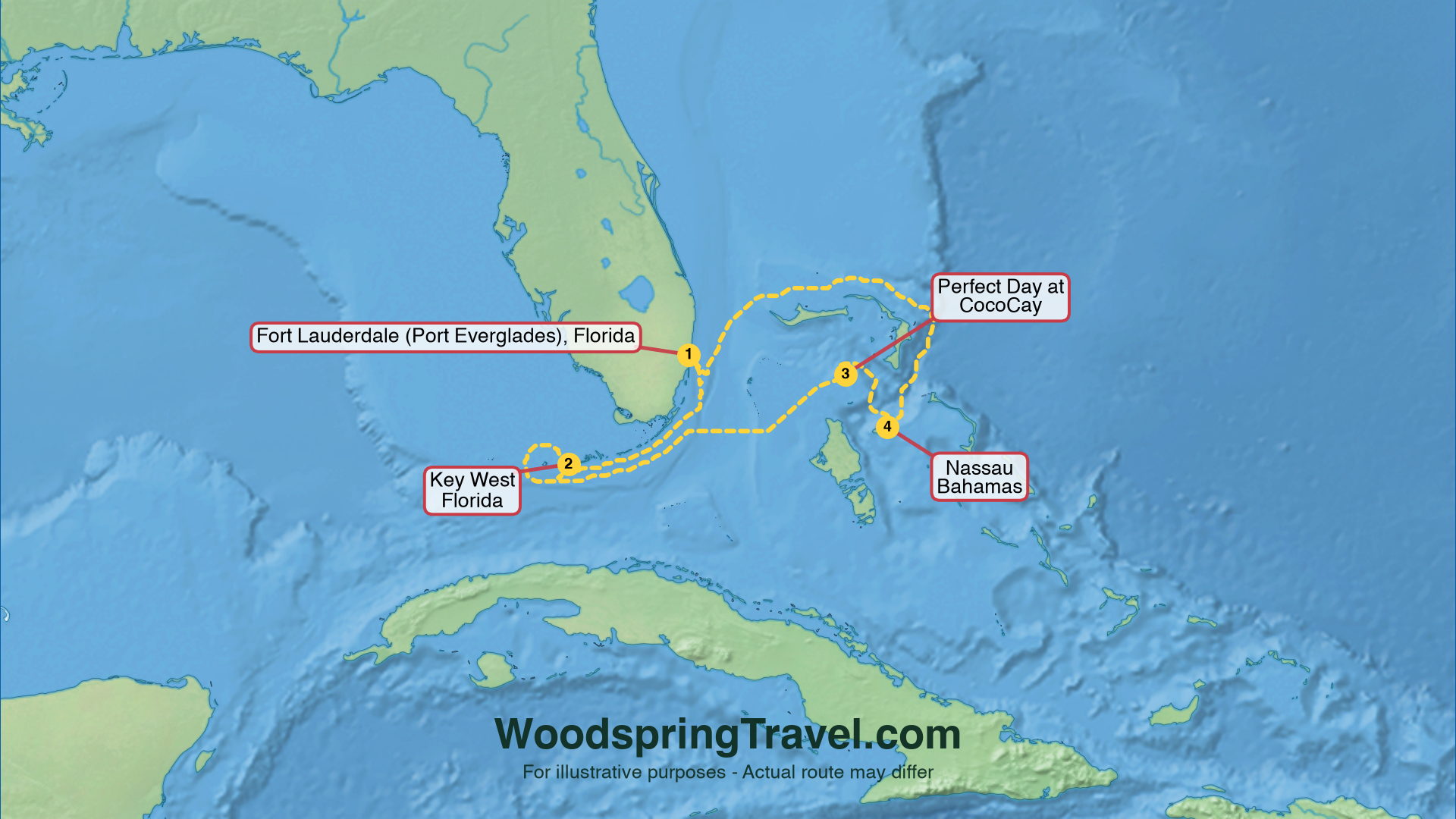 Route Illustration - Actual route may differ