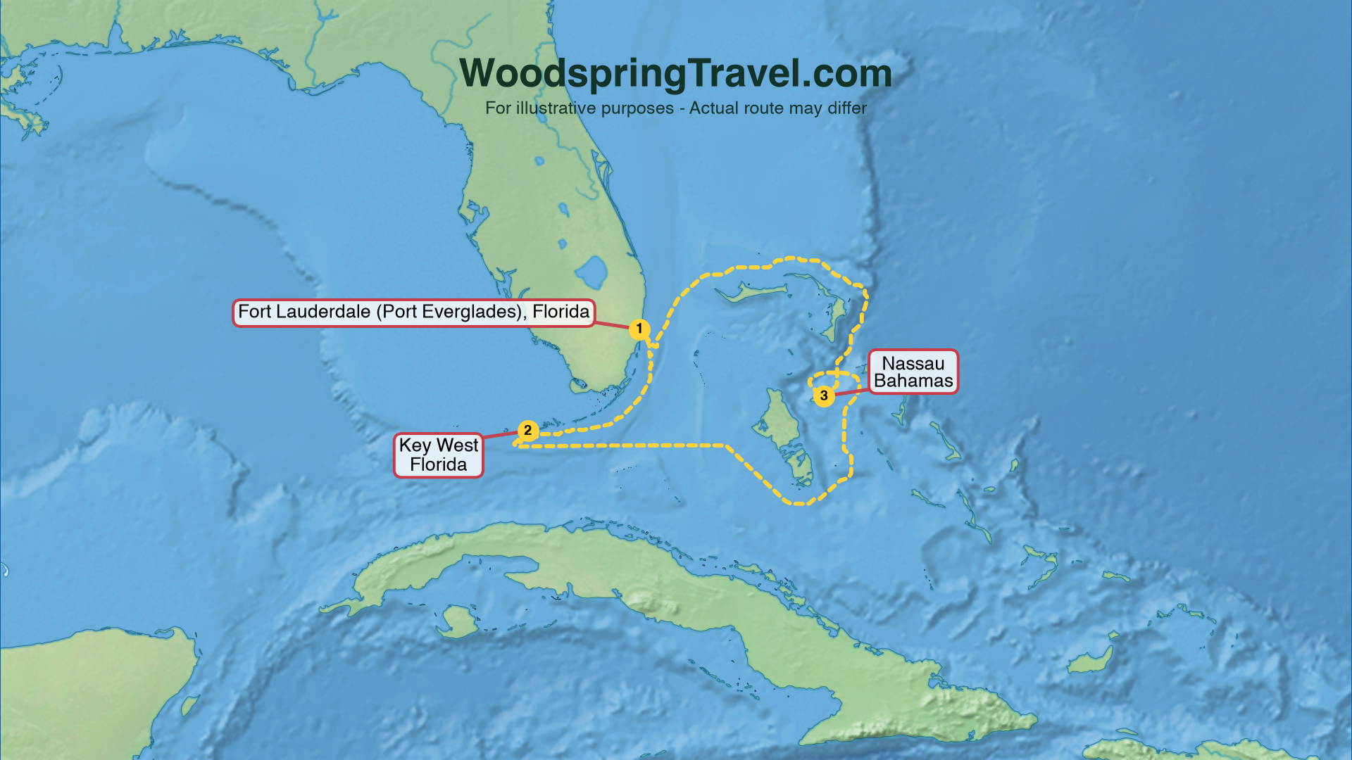 Route Illustration - Actual route may differ