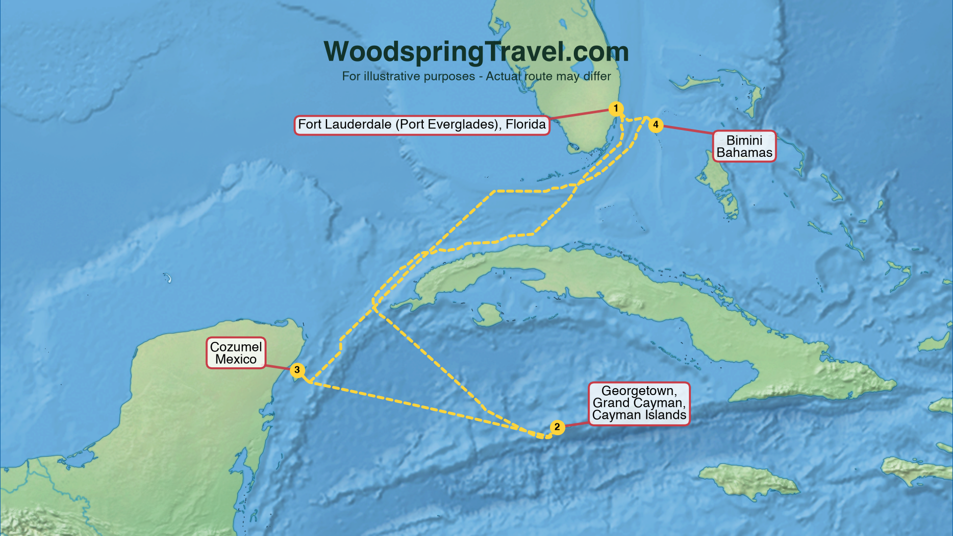 Route Illustration - Actual route may differ
