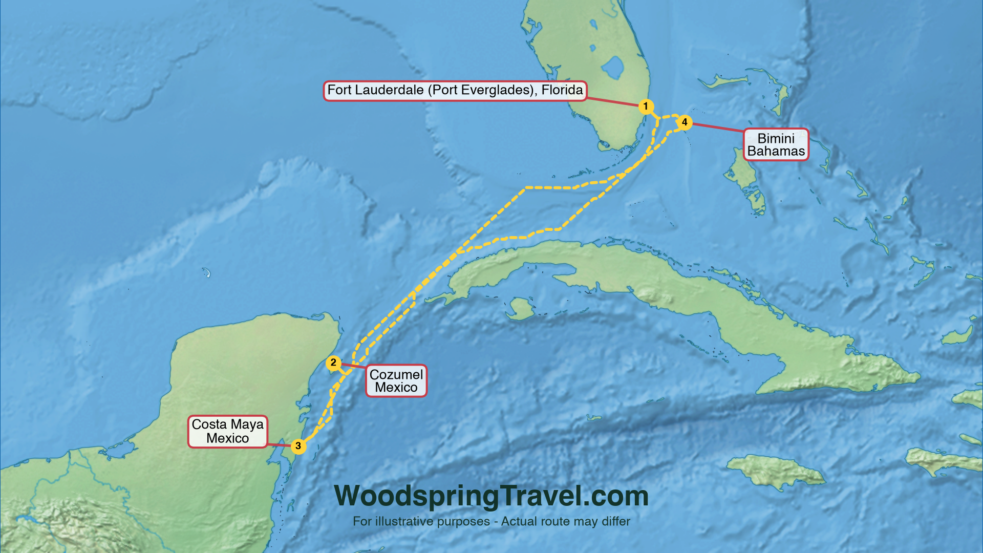 Route Illustration - Actual route may differ
