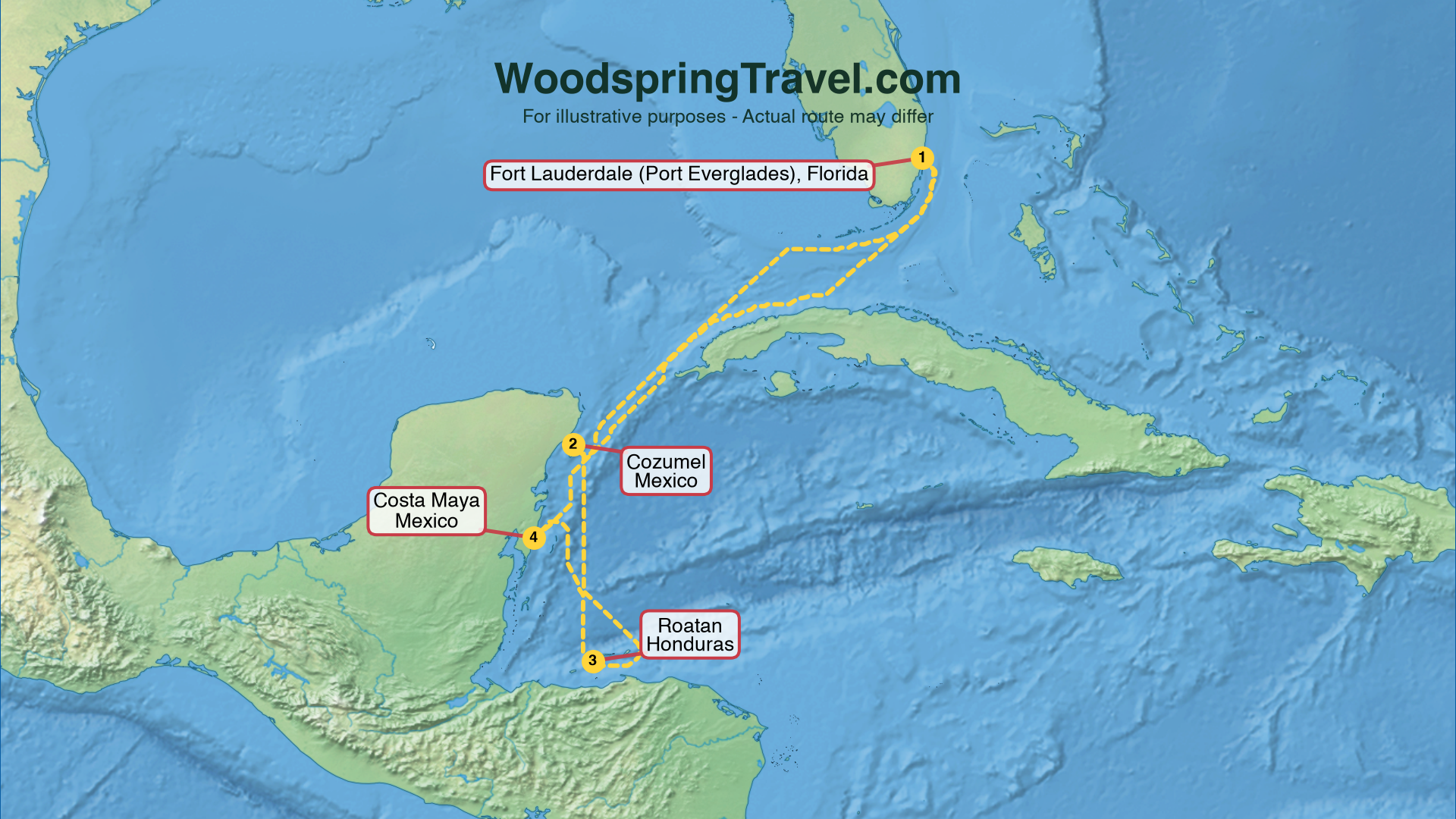 Route Illustration - Actual route may differ