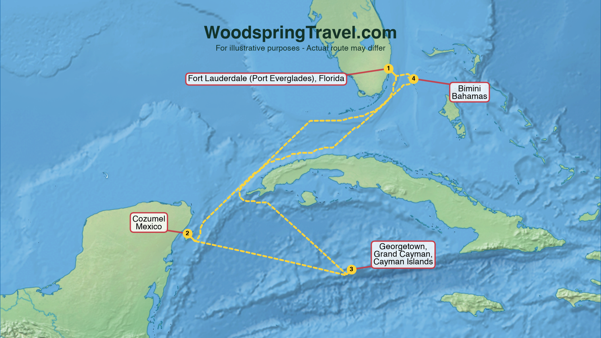 Route Illustration - Actual route may differ