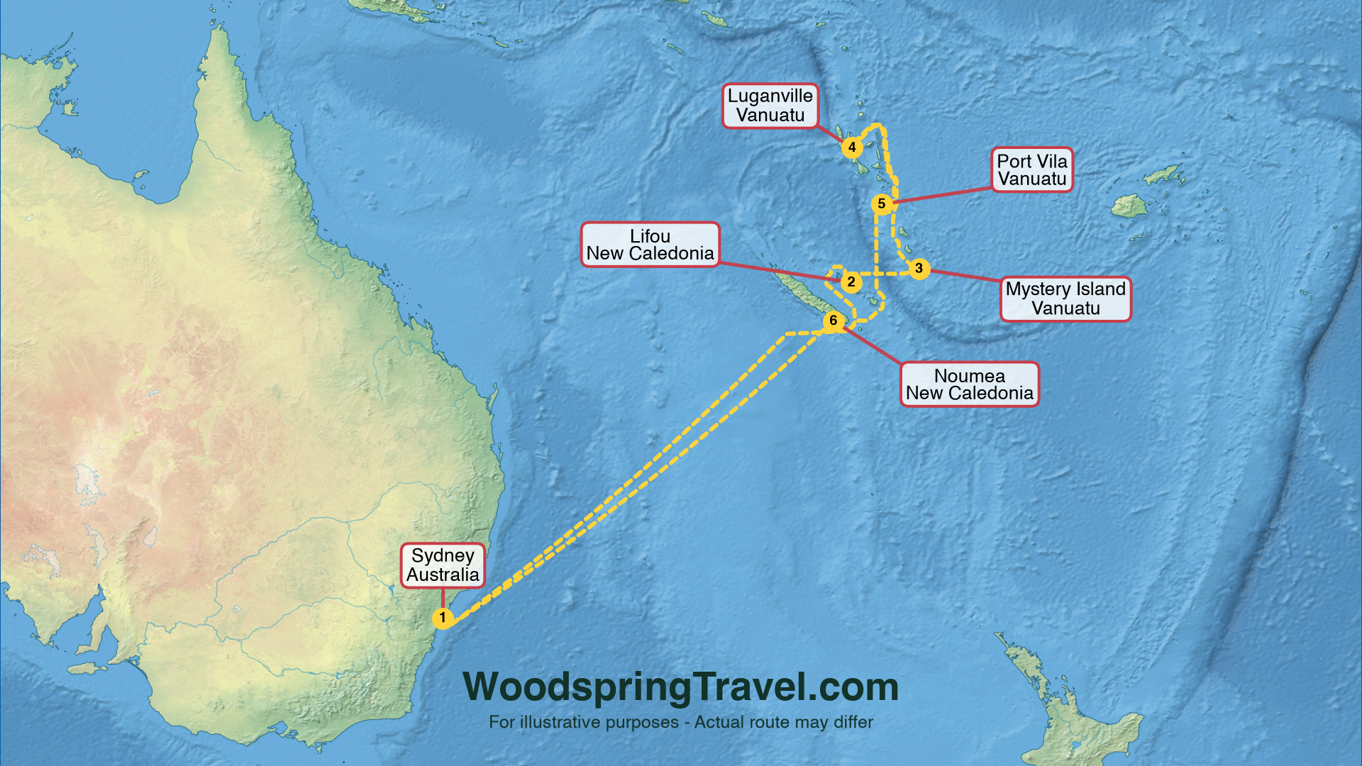 Route Illustration - Actual route may differ