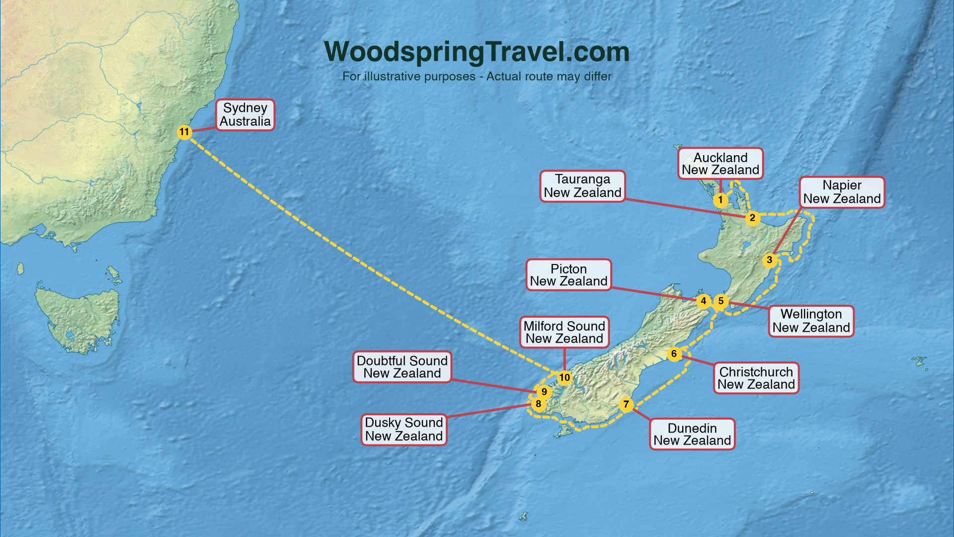 Route Illustration - Actual route may differ