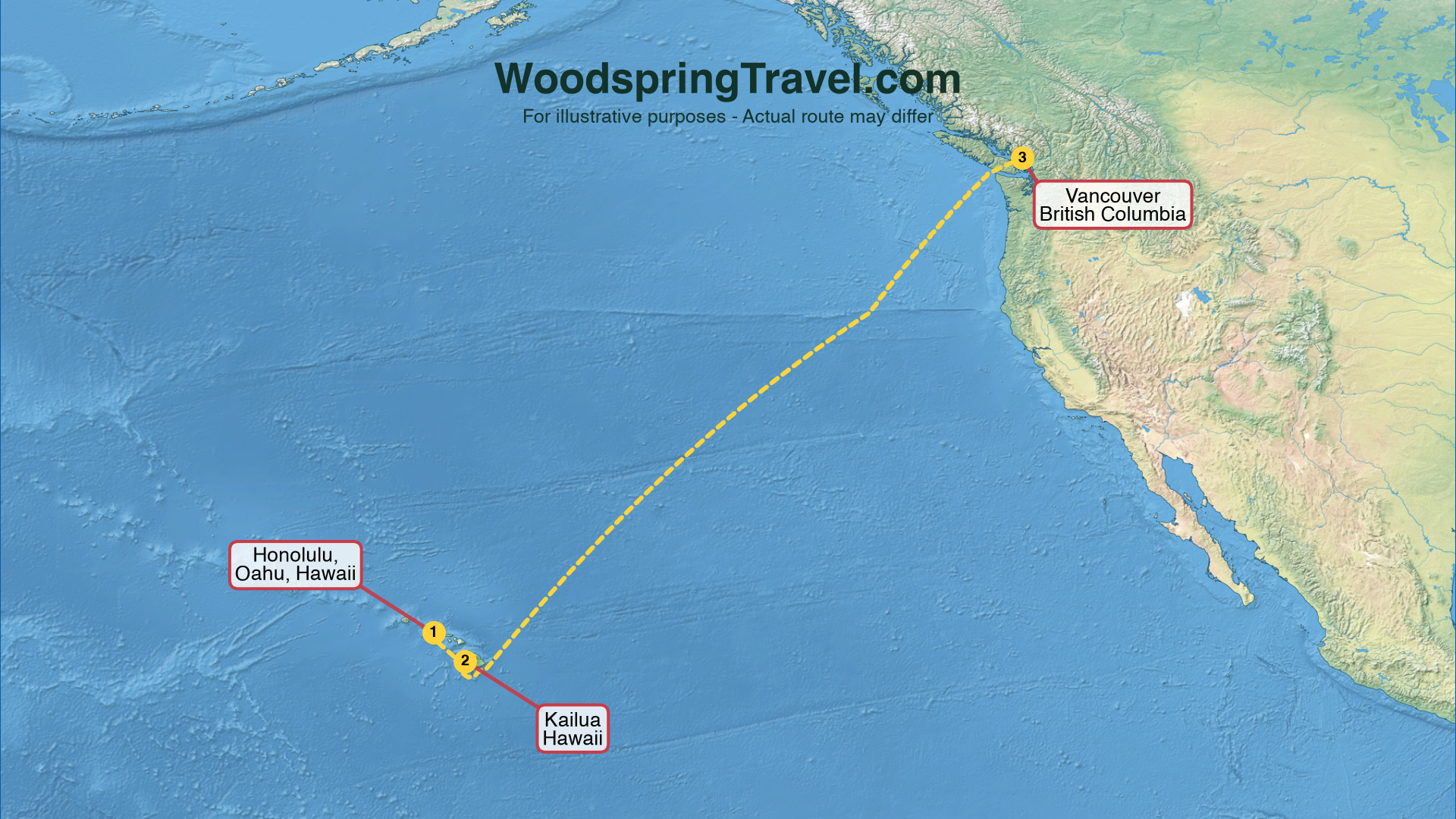 Route Illustration - Actual route may differ