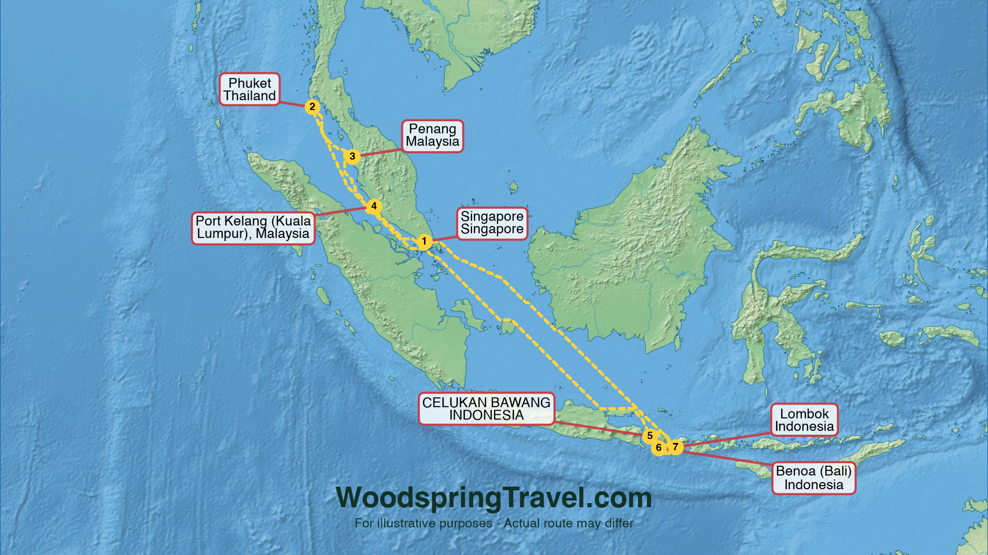 Route Illustration - Actual route may differ