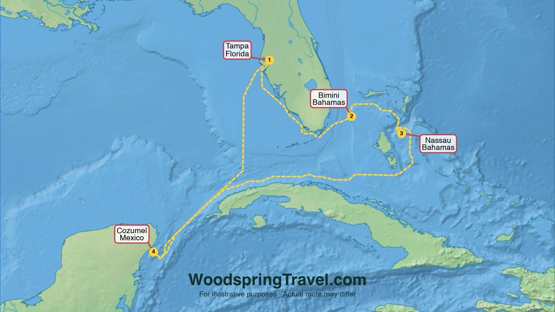 Route Illustration - Actual route may differ