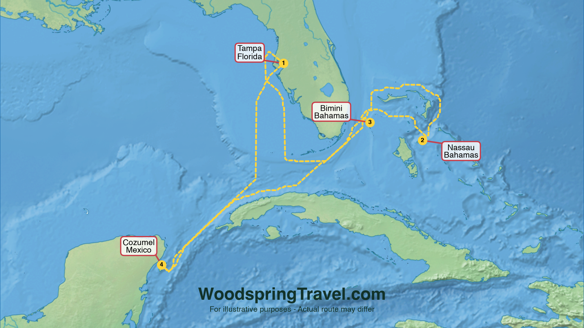 Route Illustration - Actual route may differ