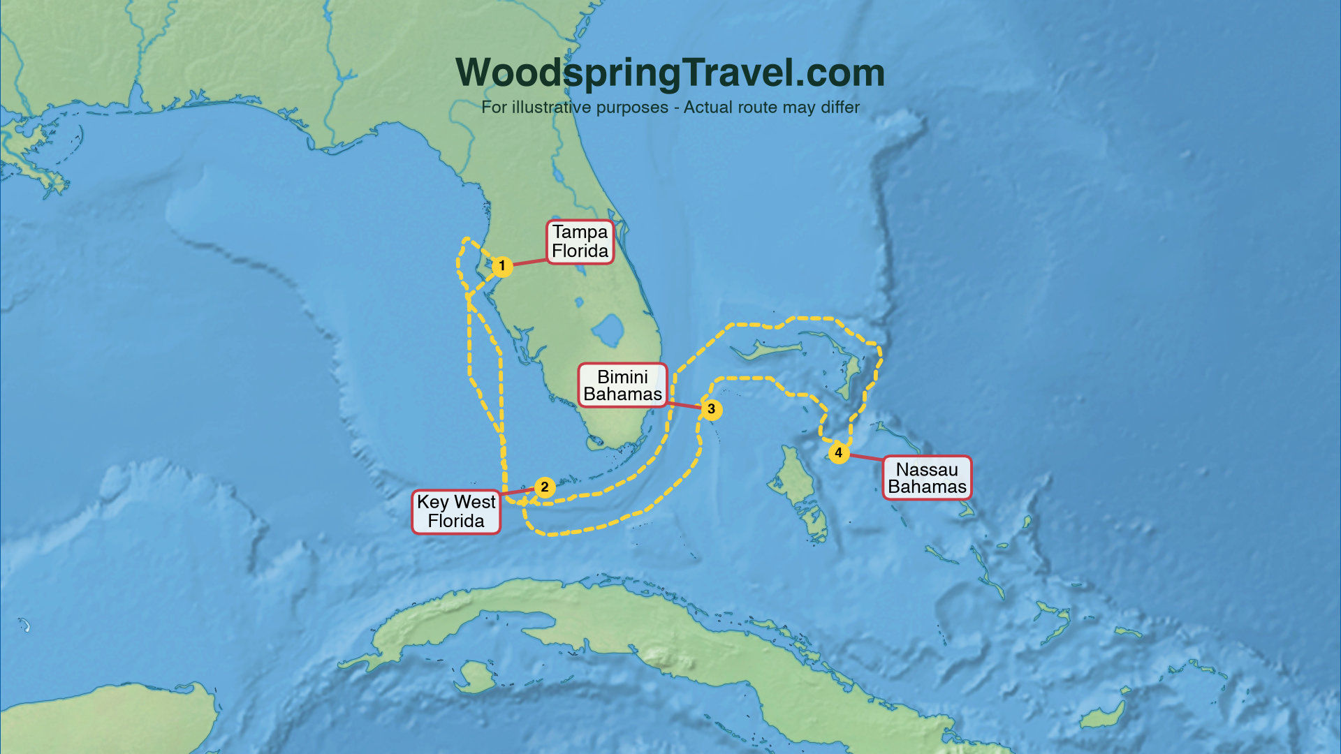 Route Illustration - Actual route may differ