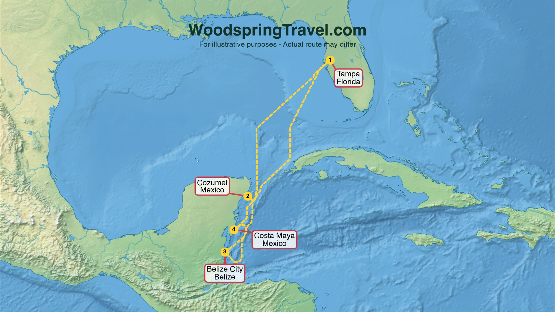 Route Illustration - Actual route may differ