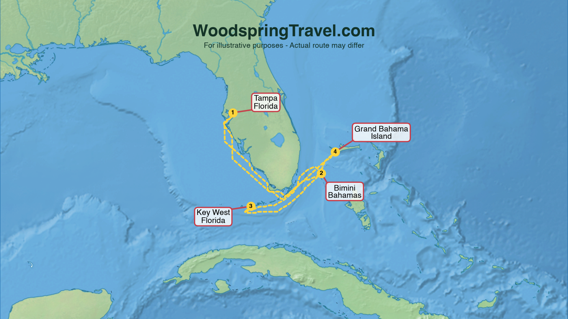 Route Illustration - Actual route may differ