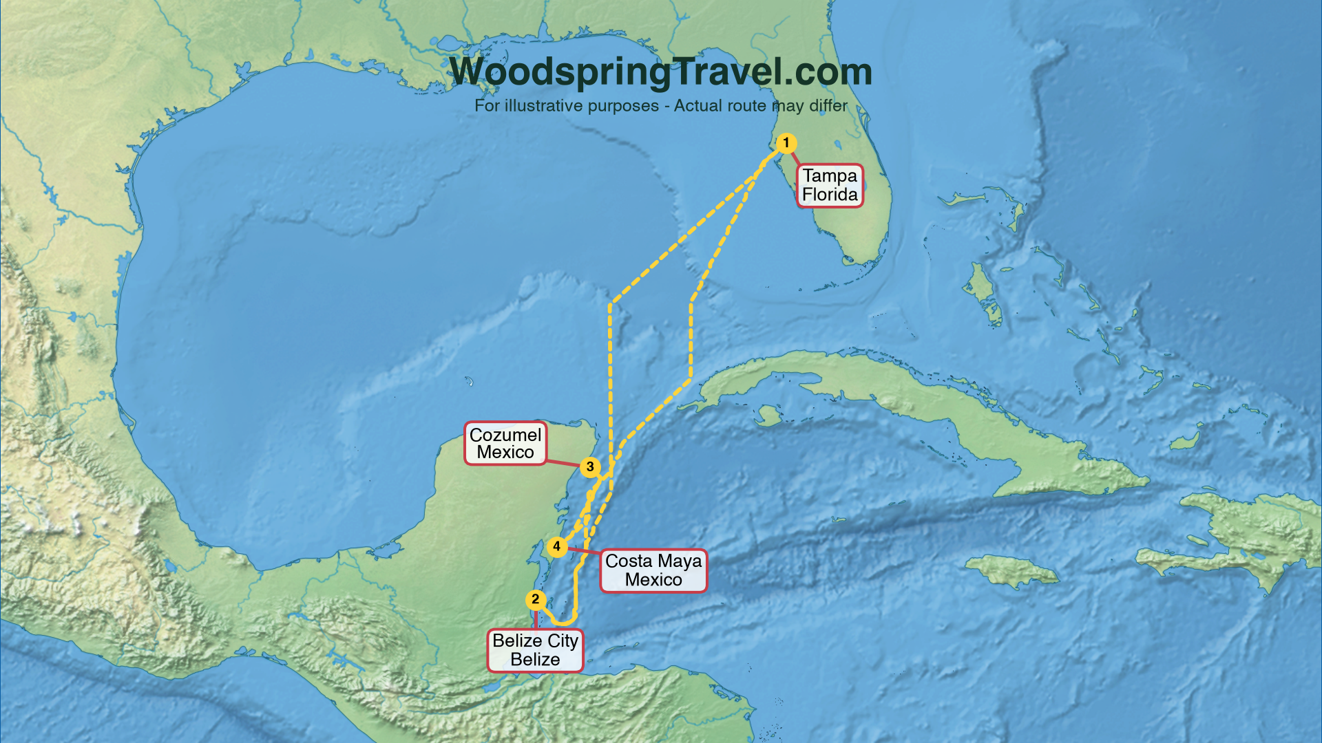 Route Illustration - Actual route may differ