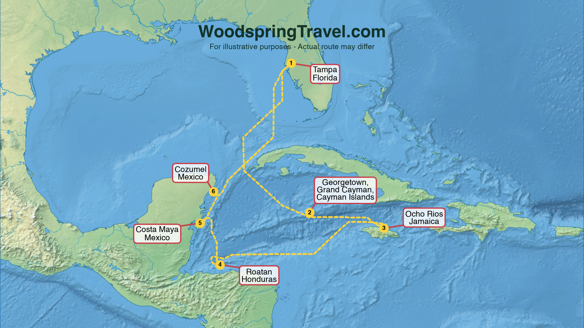 Route Illustration - Actual route may differ