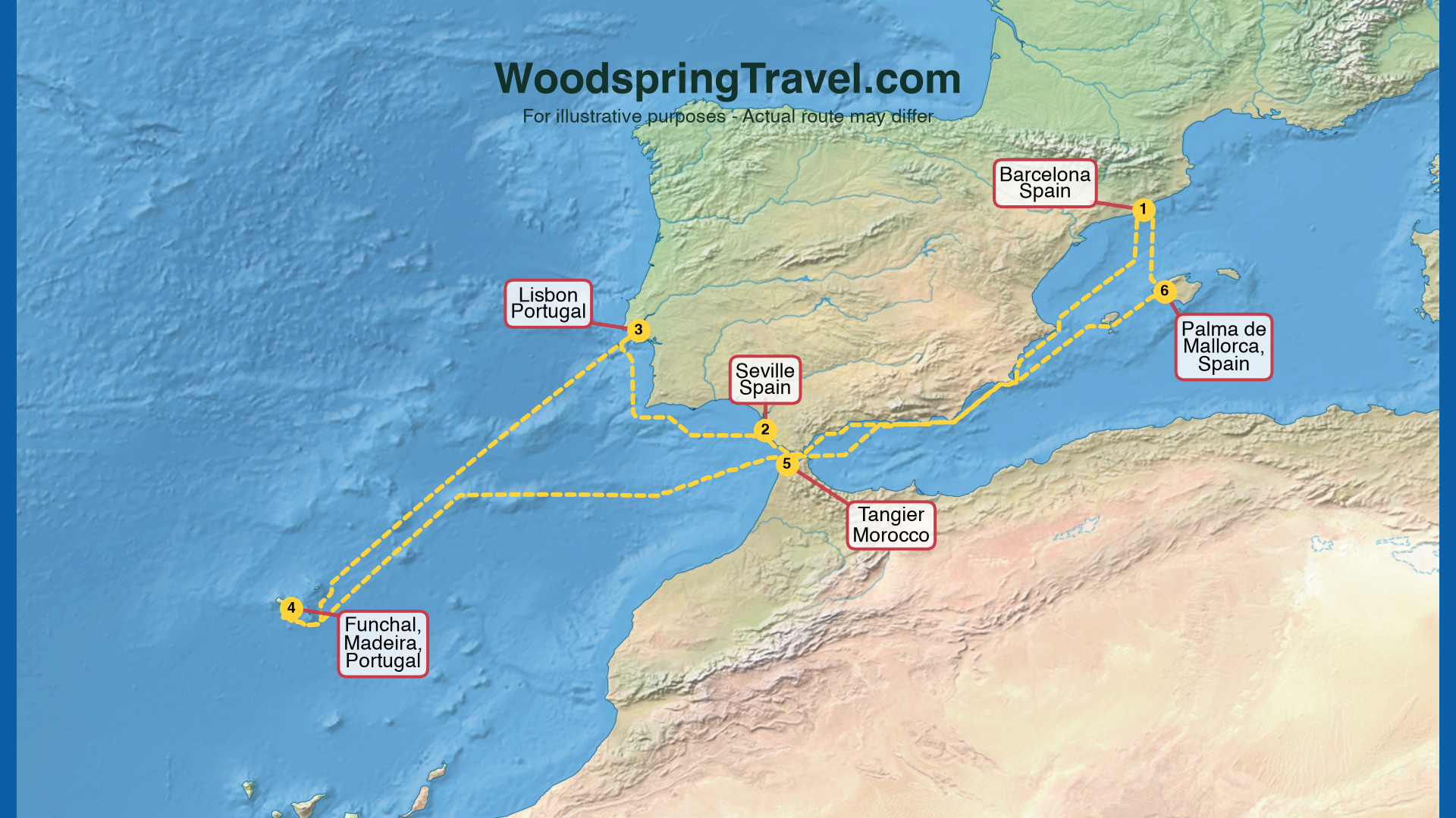 Route Illustration - Actual route may differ