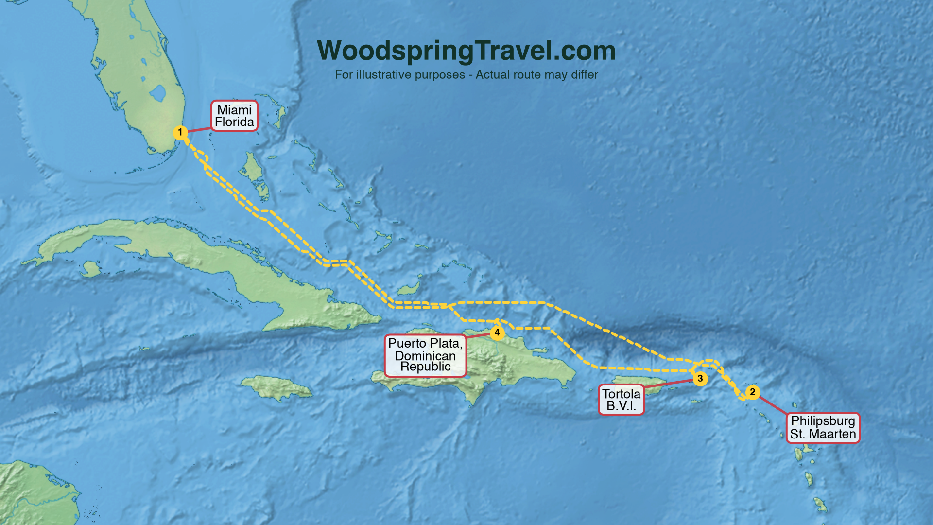 Route Illustration - Actual route may differ