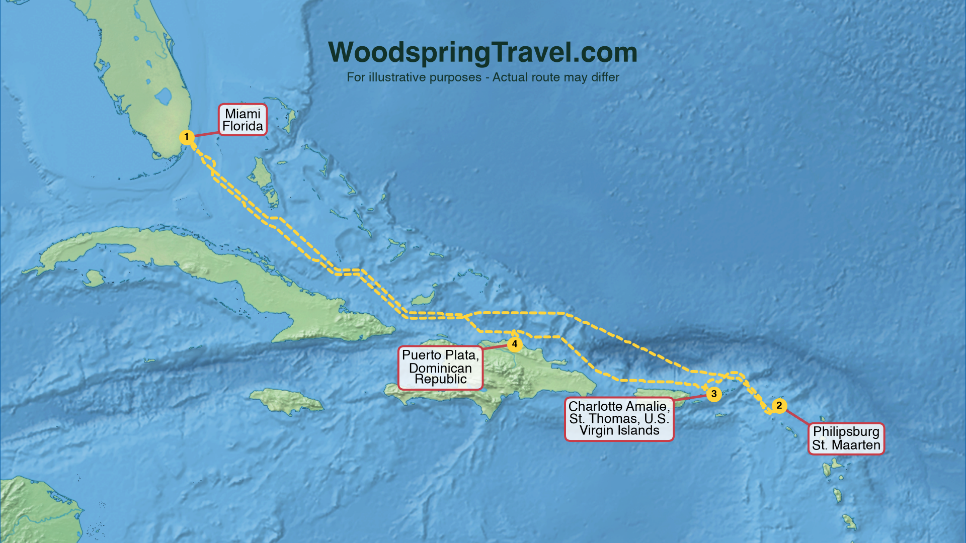 Route Illustration - Actual route may differ