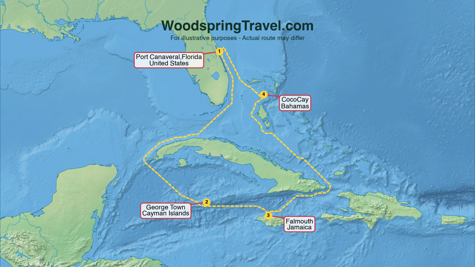 Route Illustration - Actual route may differ
