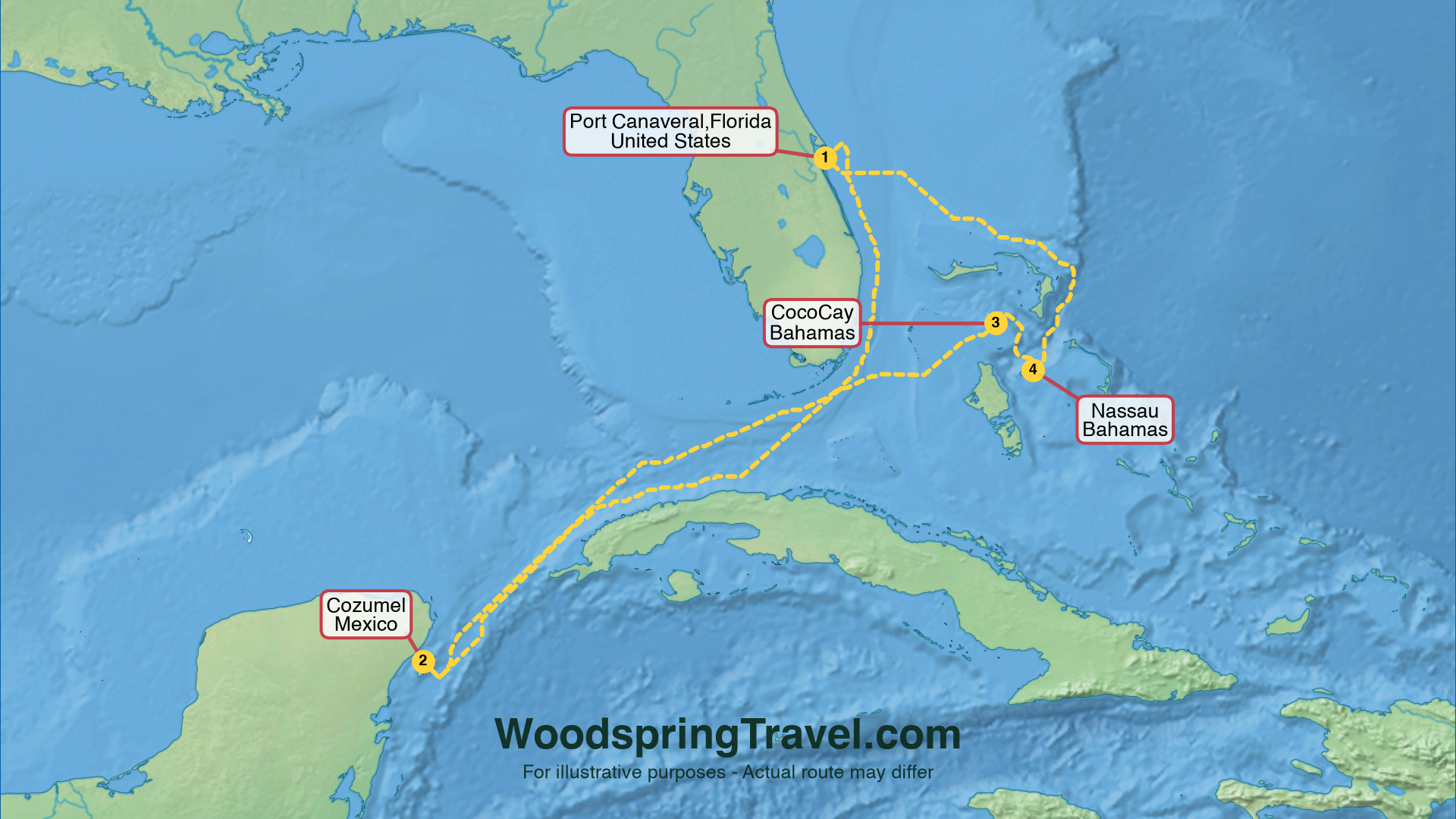 Route Illustration - Actual route may differ