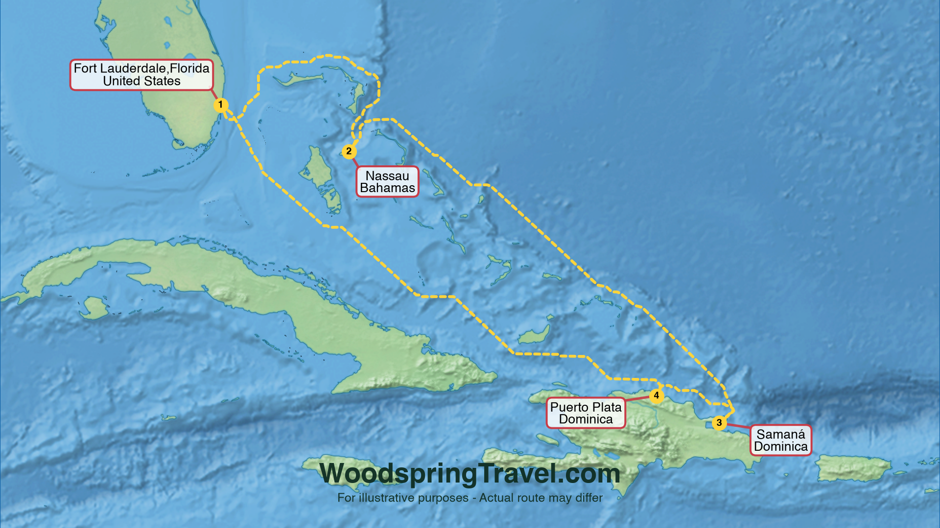 Route Illustration - Actual route may differ