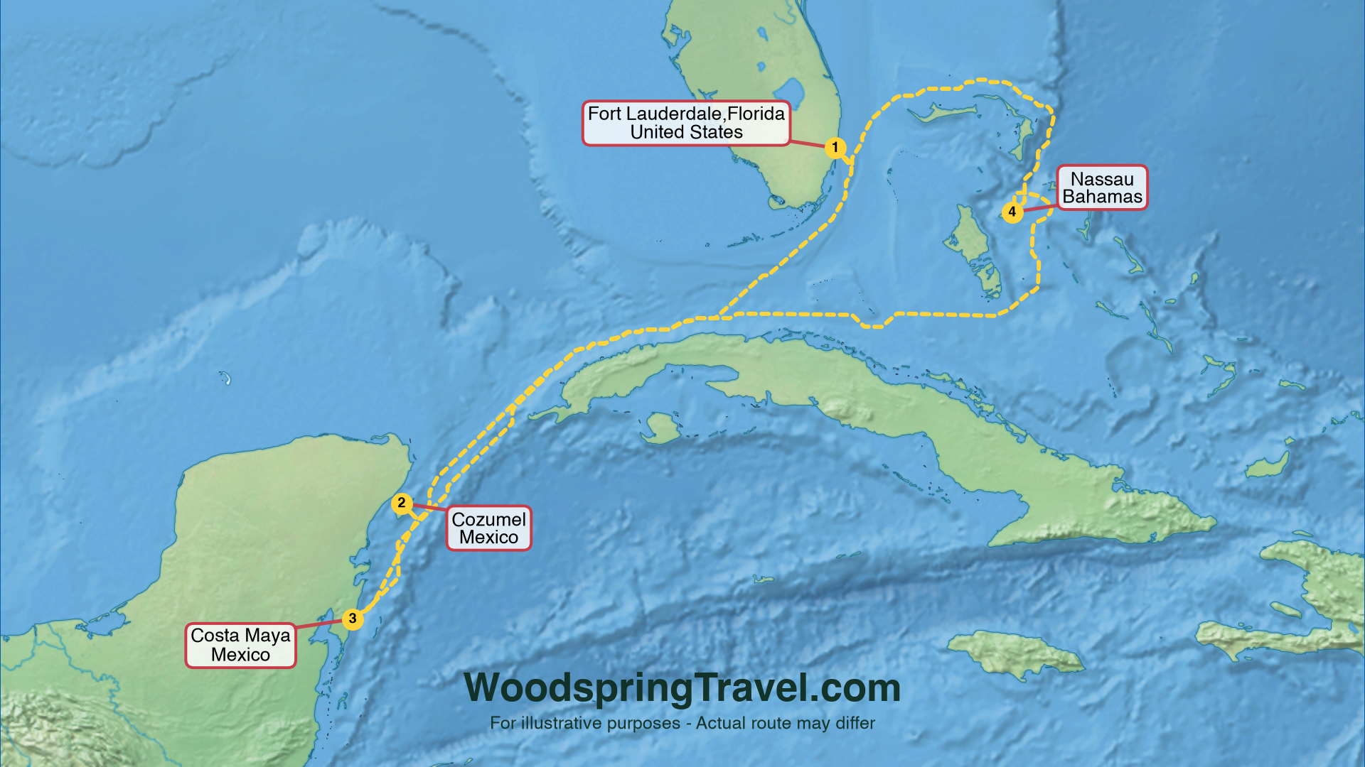 Route Illustration - Actual route may differ