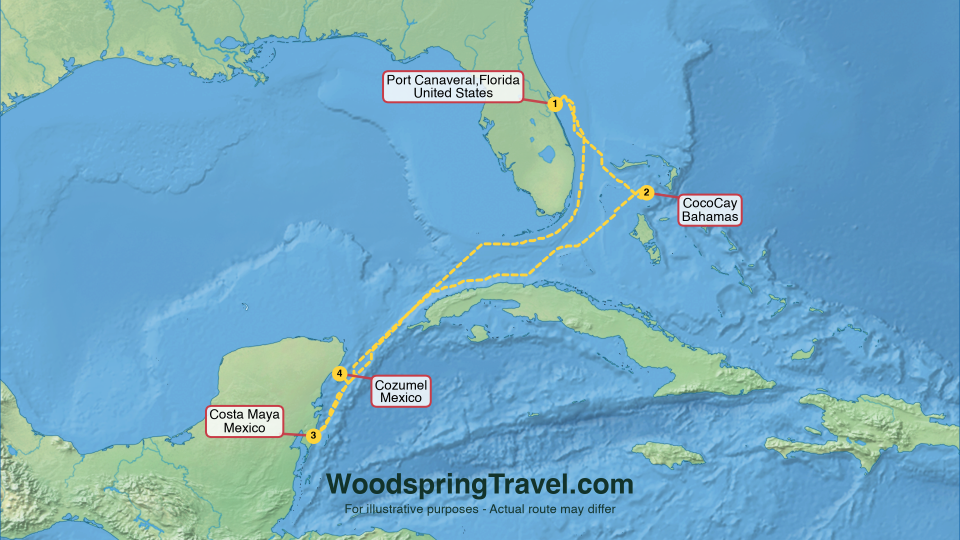 Route Illustration - Actual route may differ