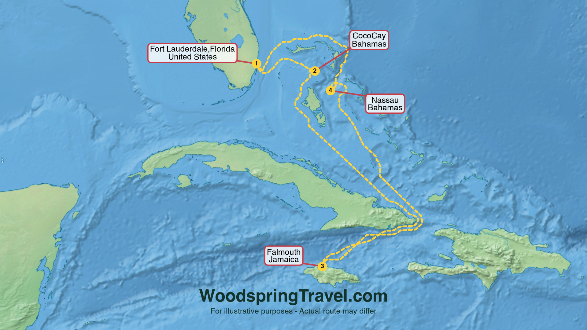 Route Illustration - Actual route may differ