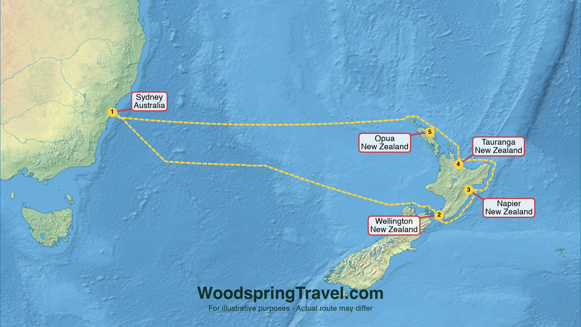 Route Illustration - Actual route may differ