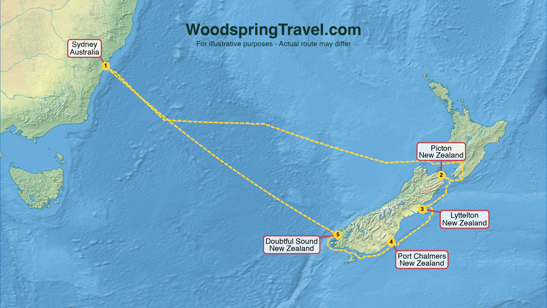 Route Illustration - Actual route may differ