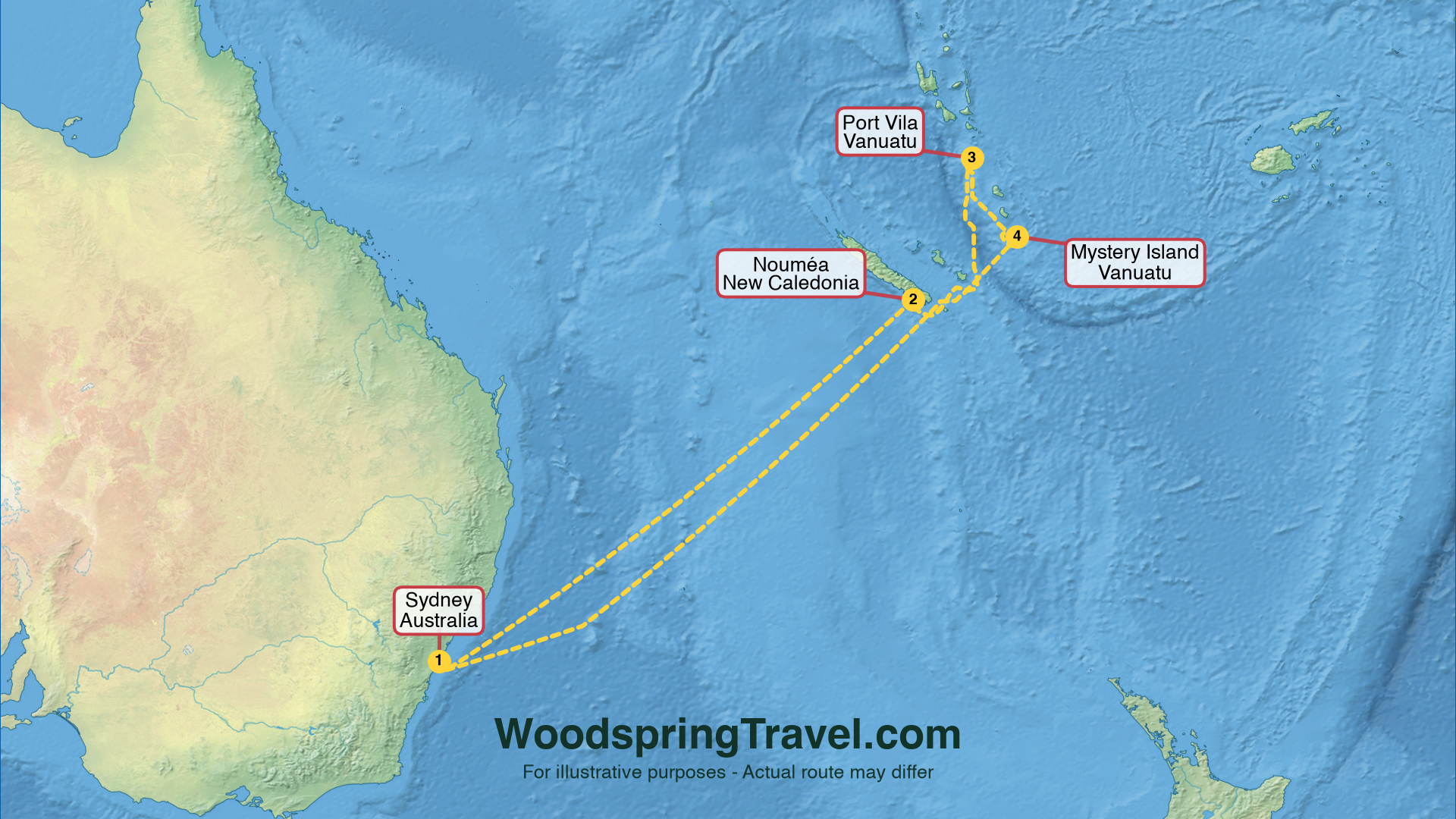 Route Illustration - Actual route may differ
