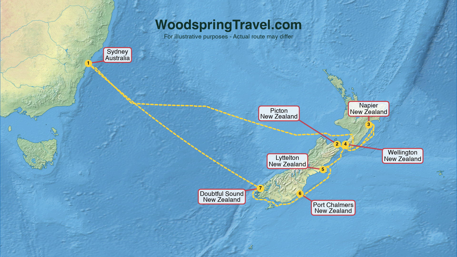 Route Illustration - Actual route may differ