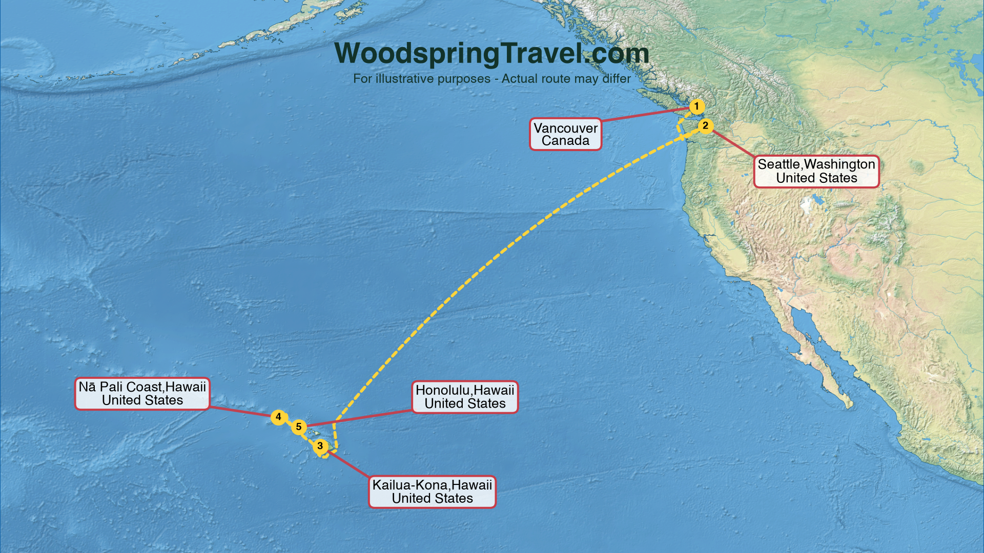 Route Illustration - Actual route may differ