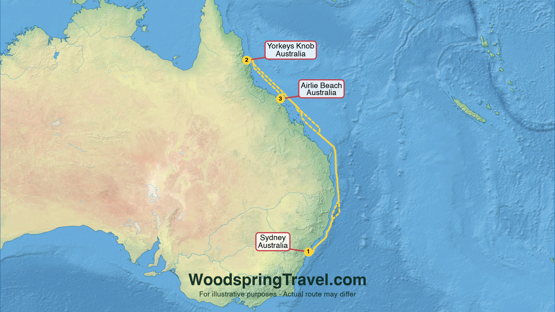 Route Illustration - Actual route may differ