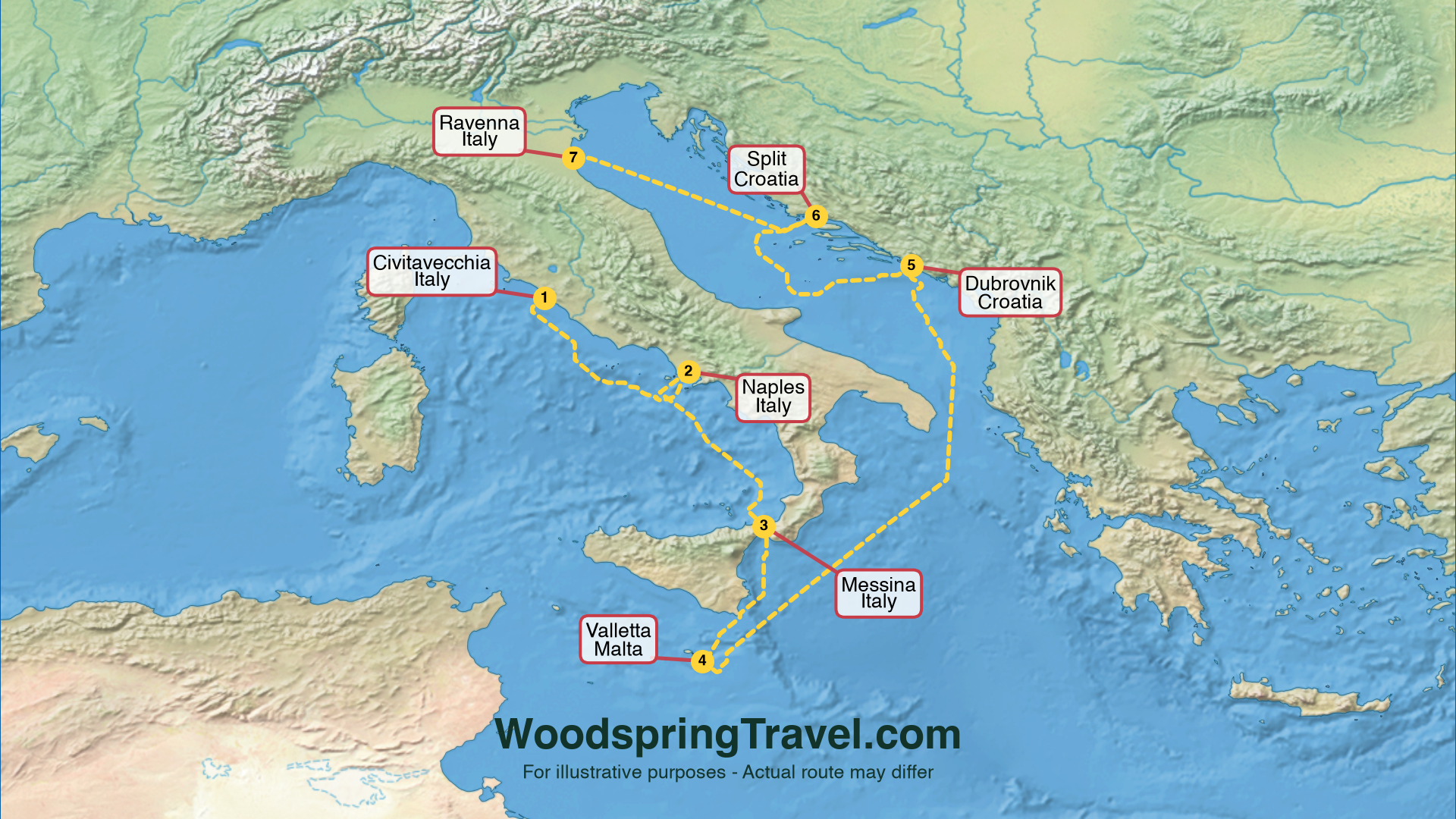 Route Illustration - Actual route may differ