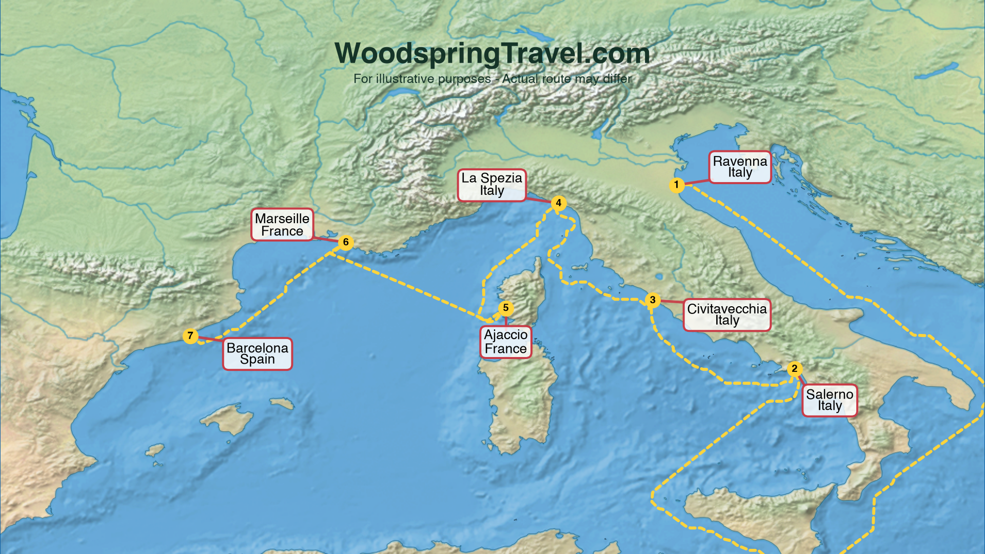 Route Illustration - Actual route may differ
