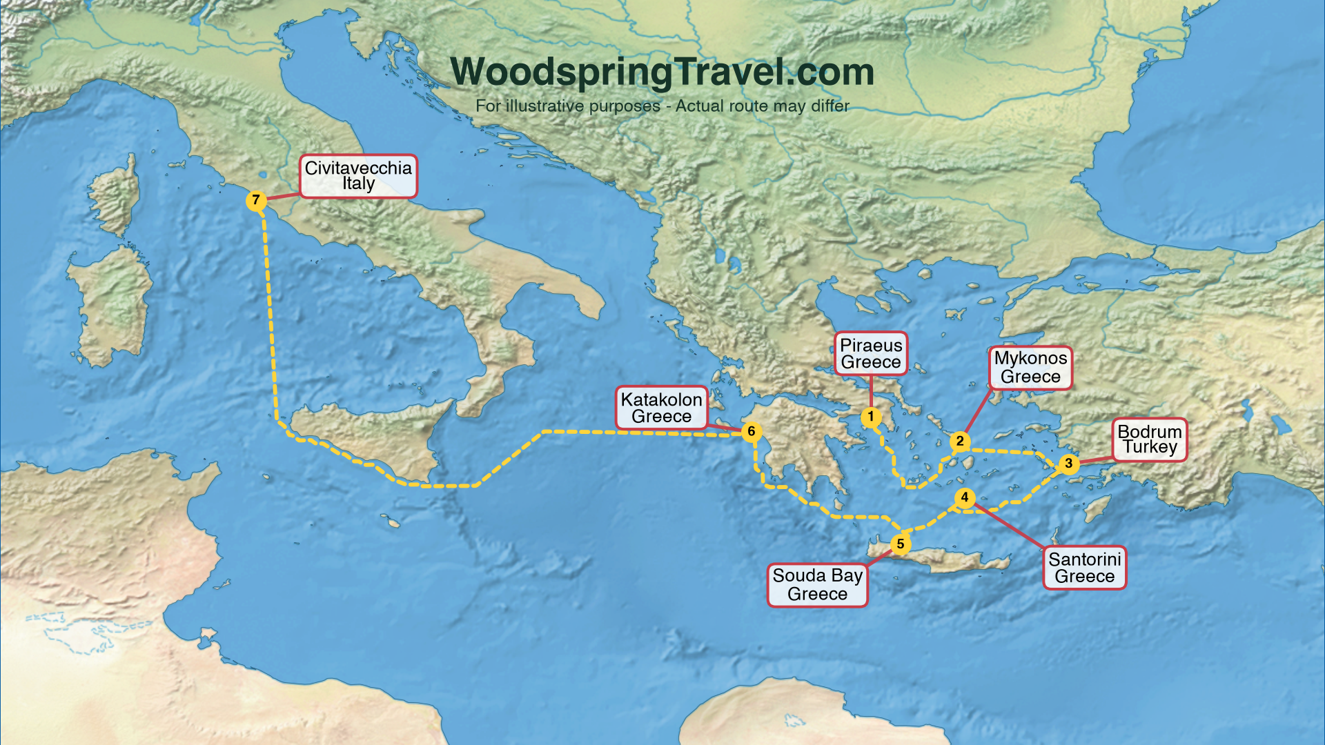 Route Illustration - Actual route may differ